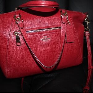 Coach Red Leather Satchel